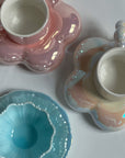 Glitter Petal Cup & Saucer Set