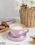 "Lavender Lace" - Purple Cup & Saucer Set