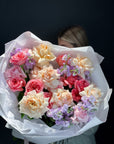 Bouquet “Blushing Peony Roses & Stock” - My Peonika Flower Shop