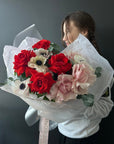 Bouquet “Crimson Elegance” - My Peonika Flower Shop