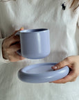 Coffee mug set with saucer - My Peonika Flower Shop