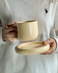 Coffee mug set with saucer - My Peonika Flower Shop