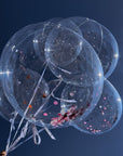 Extra Large Clear Balloons with confetti - My Peonika Flower Shop