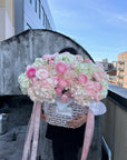 Flower Basket " Whispering Angel" - My Peonika Flower Shop