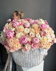 WOW-ARRANGEMENT “Barbie’s dream” - peonies, ranunculuses, hydrangeas