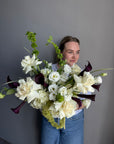 Interior Arrangement “Avant Garde” - calla, roses, lisianthus(ONLY MIAMI)