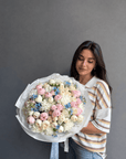 Bouquet “Thinking of You” — garden spray roses, dianthus, oxypetalum
