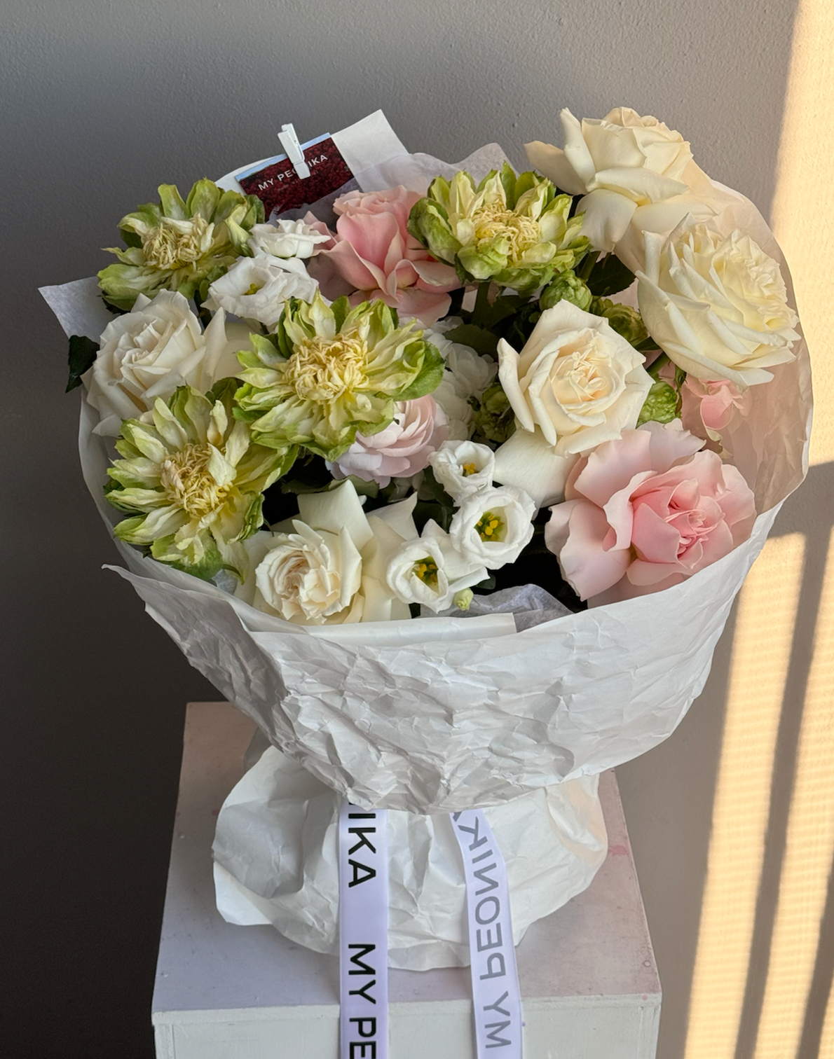 Bouquet “Coquette” - veggie roses, french roses, ranunculuses