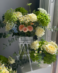 Bouquet in a vase “Spring glade” - green hydrangeas
