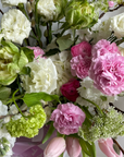 Bouquet "Sweet May" - roses, ranunculuses, carnations
