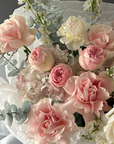 Bouquet “Marshmallow Clouds” - garden roses, peonies delphinium, hydrangeas