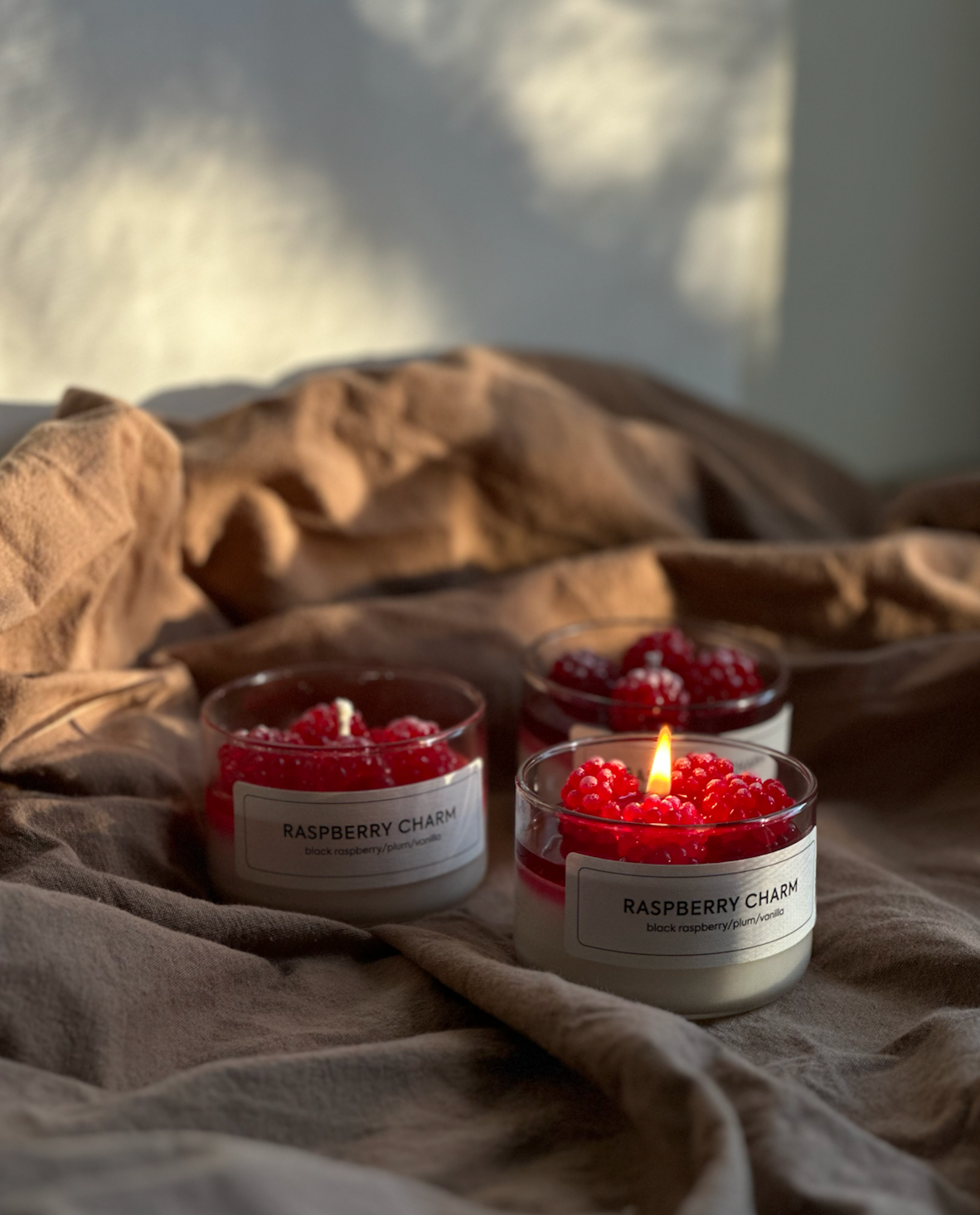 Raspberry Dessert candle