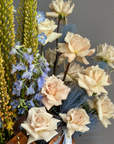 Flower basket “Versilia” - roses, delphiniums