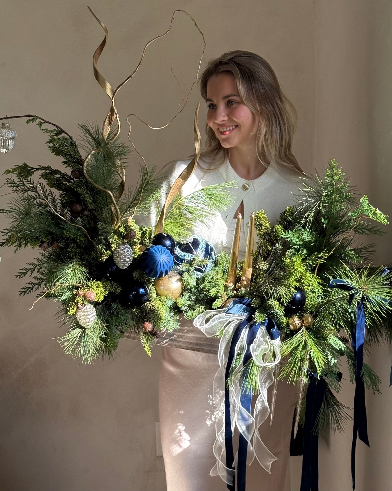 Candle Arrangement “Royal Blue”