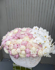 Flower Basket “Beyond Dreams” — peonies, orchids