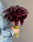 Bridal Bouquet “Dark Romance” — burgundy calla lilies