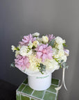 Flower Box “Lucid Dream” — hydrangea, eustoma, rose