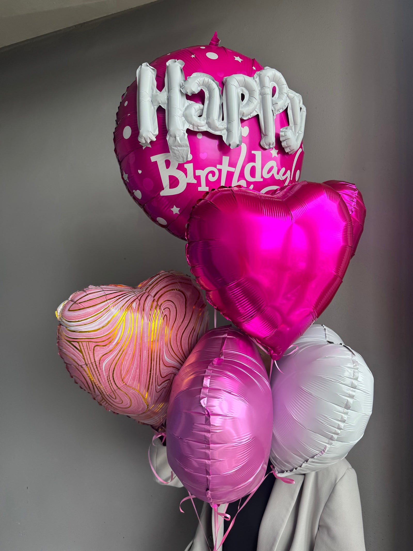 Happy birthday balloons set