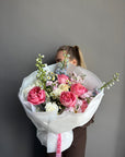 Bouquet ‘Summer in Bloom’ - chamomiles, roses, delphiniums