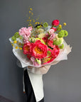 Bouquet “Sweet Obsession” — peonies, hydrangea, vibrunum, eustoma