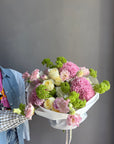 Bouquet “Always Yours” — roses, hydrangea, viburnum