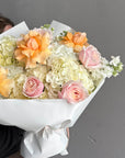 Bouquet of the Week “September Kiss” — hydrangea, roses, stock flowers