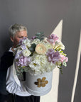 Flower Box “Lucid Dream” — hydrangea, eustoma, rose