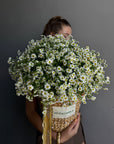 Basket with Daisies & Pearls