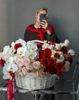 Flower Basket “Say My Name” — anemones, orchids, roses, hydrangea