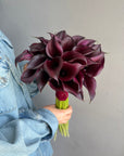 Bridal Bouquet “Dark Romance” — burgundy calla lilies