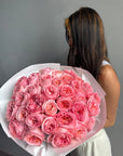 Bouquet "Pink Expression" - pink garden roses