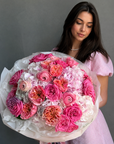 Bouquet “Too Pretty to Ignore” — hydrangeas, roses, peonies