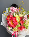 Bouquet “Sweet Obsession” — peonies, hydrangea, vibrunum, eustoma