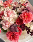 Bouquet “Slow Fire” — expression roses, roses, eucalyptus
