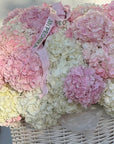 Flower Basket “Say Nothing. Send This” — hydrangeas