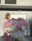 Flower Basket “Say Nothing. Send This” — hydrangeas