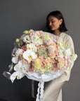 Bouquet “Soft But Obsessed” — orchid, rose, hydrangea, lisianthus