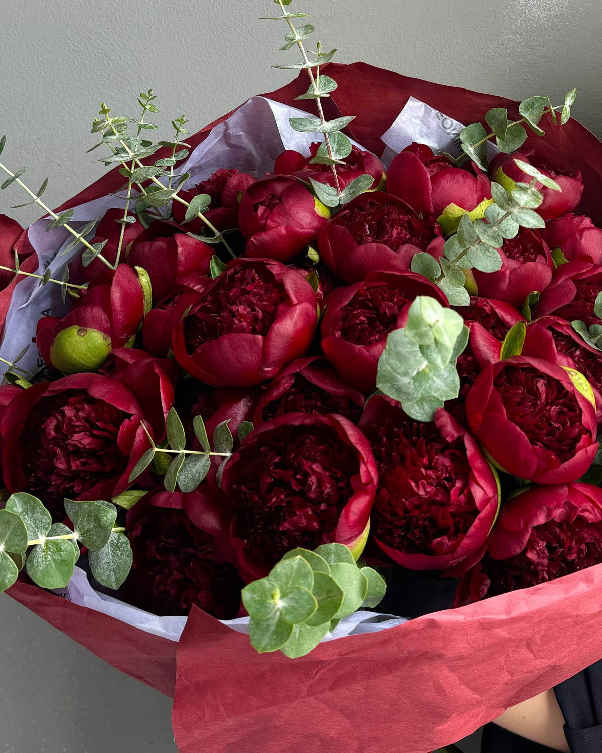 Bouquet "Peter Brand Peonies" - deep-red peonies