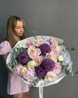 Bouquet “The Muse Room” – garden roses, hydrangeas, allium, eucalyptus