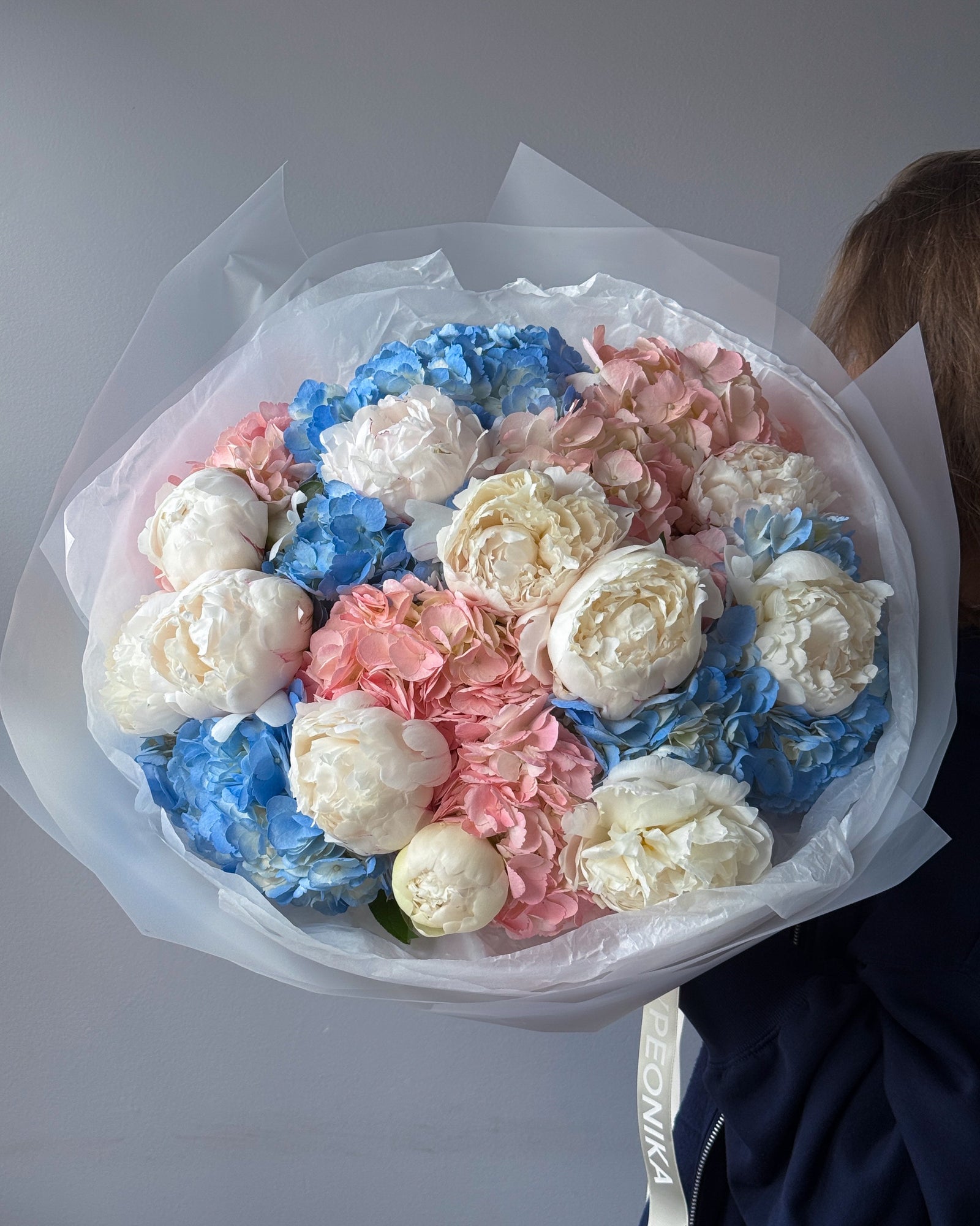 Bouquet "Sugar, Ice &amp; Peonies" - peonies, hydrangeas