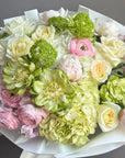 Bouquet “The Softest Thank You” — roses, hydrangea, peonies, ranunculus, veggie roses