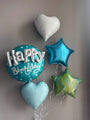 Happy Birthday Balloons — Blue & Green