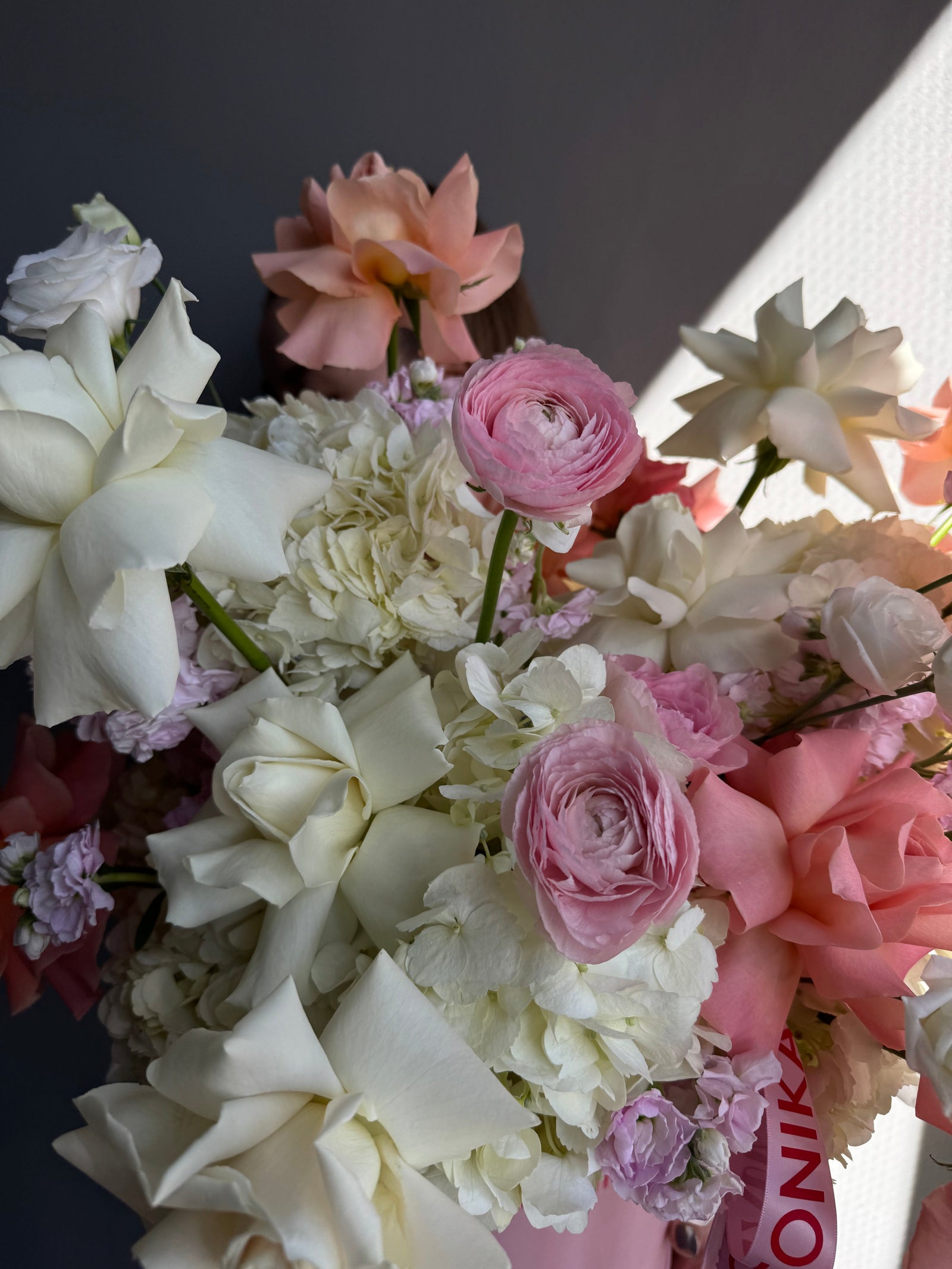 Flower Box “Petal Perfection” - ranunculuses, roses