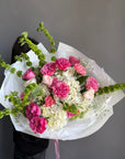 Bouquet “Floral Reverie” - bells, roses, hydrangeas, ranunculus