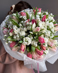 Duo Bouquet “Dreamy Ruffles” - stock, parrot tulips