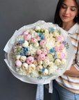 Bouquet “Thinking of You” — garden spray roses, dianthus, oxypetalum