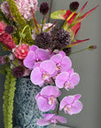 Bouquet in a vase “Island Luxe” (ONLY MIAMI) - orchids, anthuriums, birds of paradise