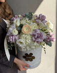 Flower Box “Lucid Dream” — hydrangea, eustoma, rose