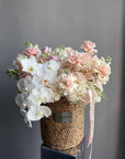 Flower Basket “I Mean… Look at It” — orchid, hydrangea, roses