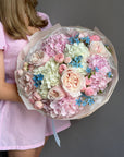 Bouquet “Everyone’s Type” — hydrangeas, roses, peonies